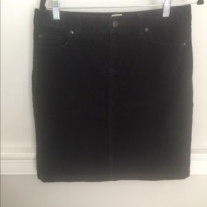 LL Bean Navy Blue Corduroy Skirt 6P